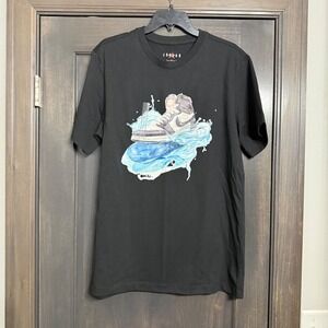 Jordan NWT Mens Air Jordan 1 Splash Graphic‎ T-Shirt Black IB3355-010 Size L